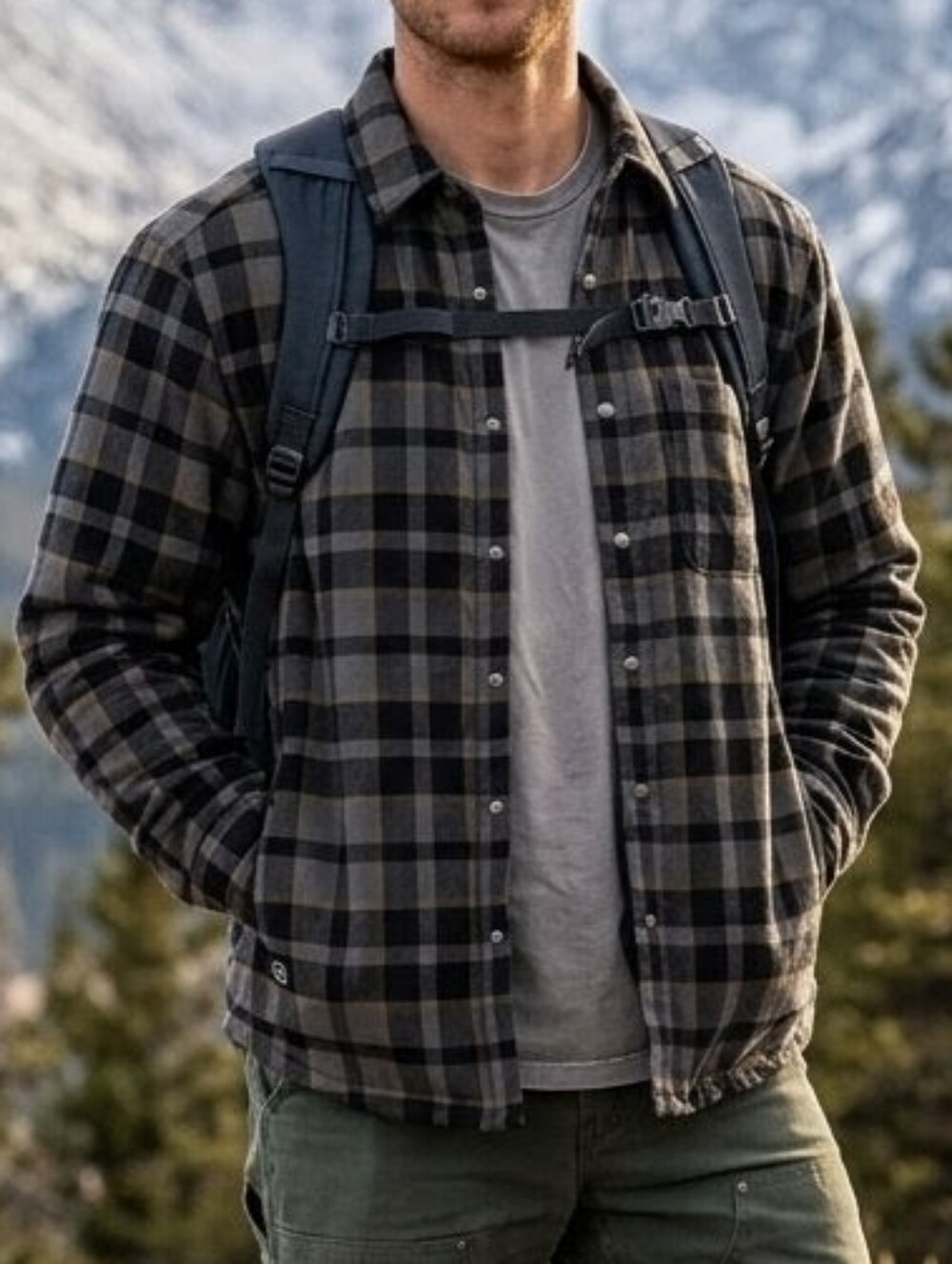 Flylow Sinclair Insulated Flannel Shacket - Rye/Black Plaid - 2024 Model - M